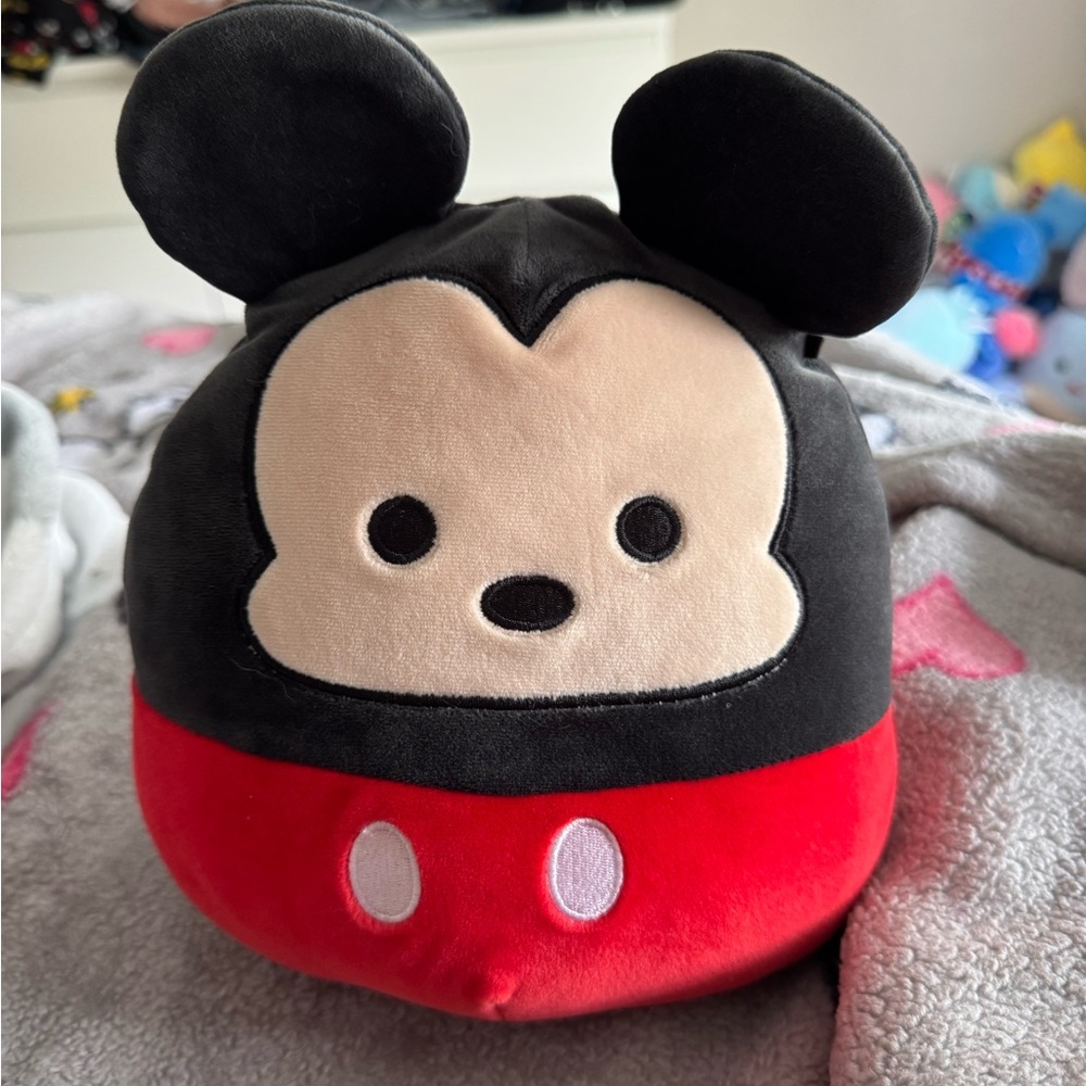 Squishmallows Disney Mickey Mouse 8” Black and Red Stuffed Plush